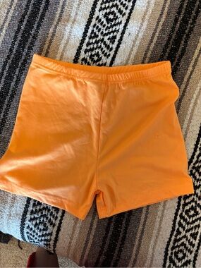 Women's Orange Stretch Jersey Shorts